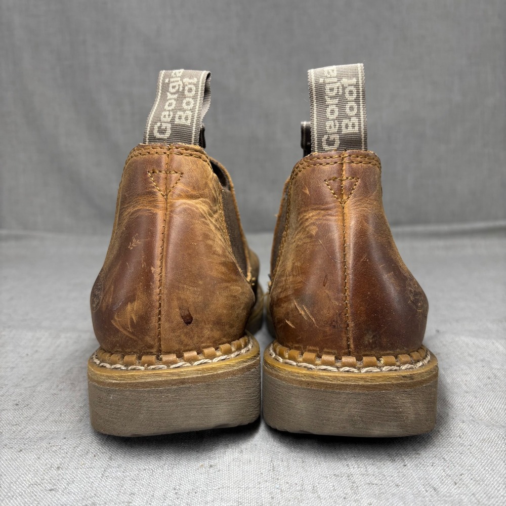 Georgia Boot Revamp Romeo Brown Leather Tan Pull On Work Boots Women's Size 7 - Picture 6 of 11